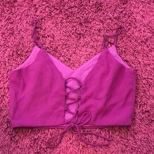 Lulus crop back tie top